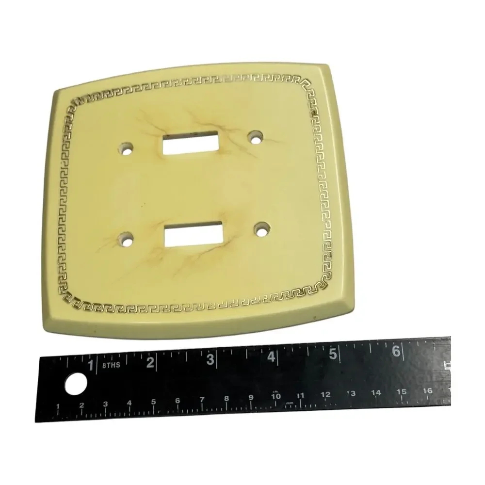 Edmar Creation Vintage Greek Key Wall Plates Lot 9pc Switch Outlet Covers - Picture 6 of 6